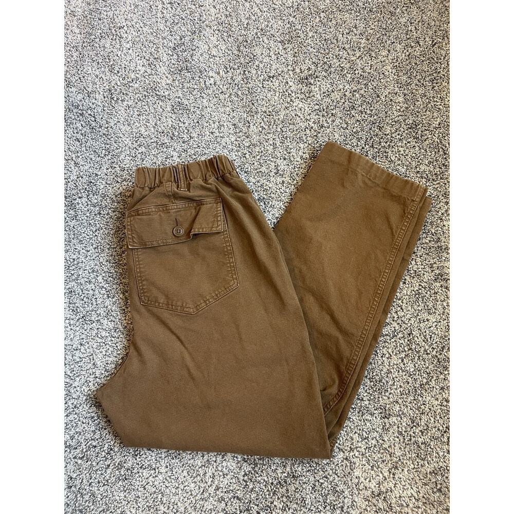 Lands' End Women's Tan Elastic Comfort Waist Straight Pants size 14 - Picture 6 of 8